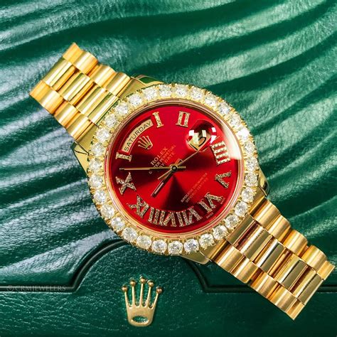 rolex with red bezel